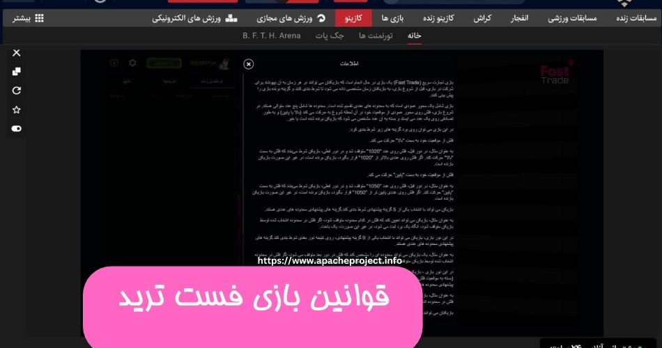 قوانین بازی فست ترید
