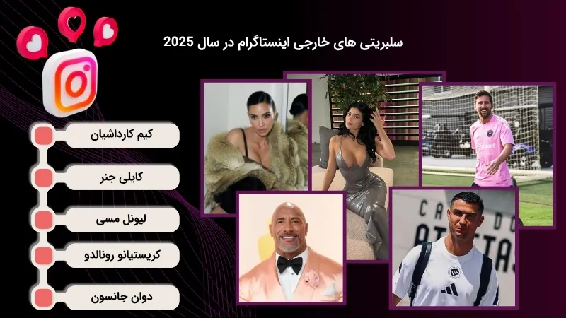 چهره های بین المللی اینستاگرام 2025